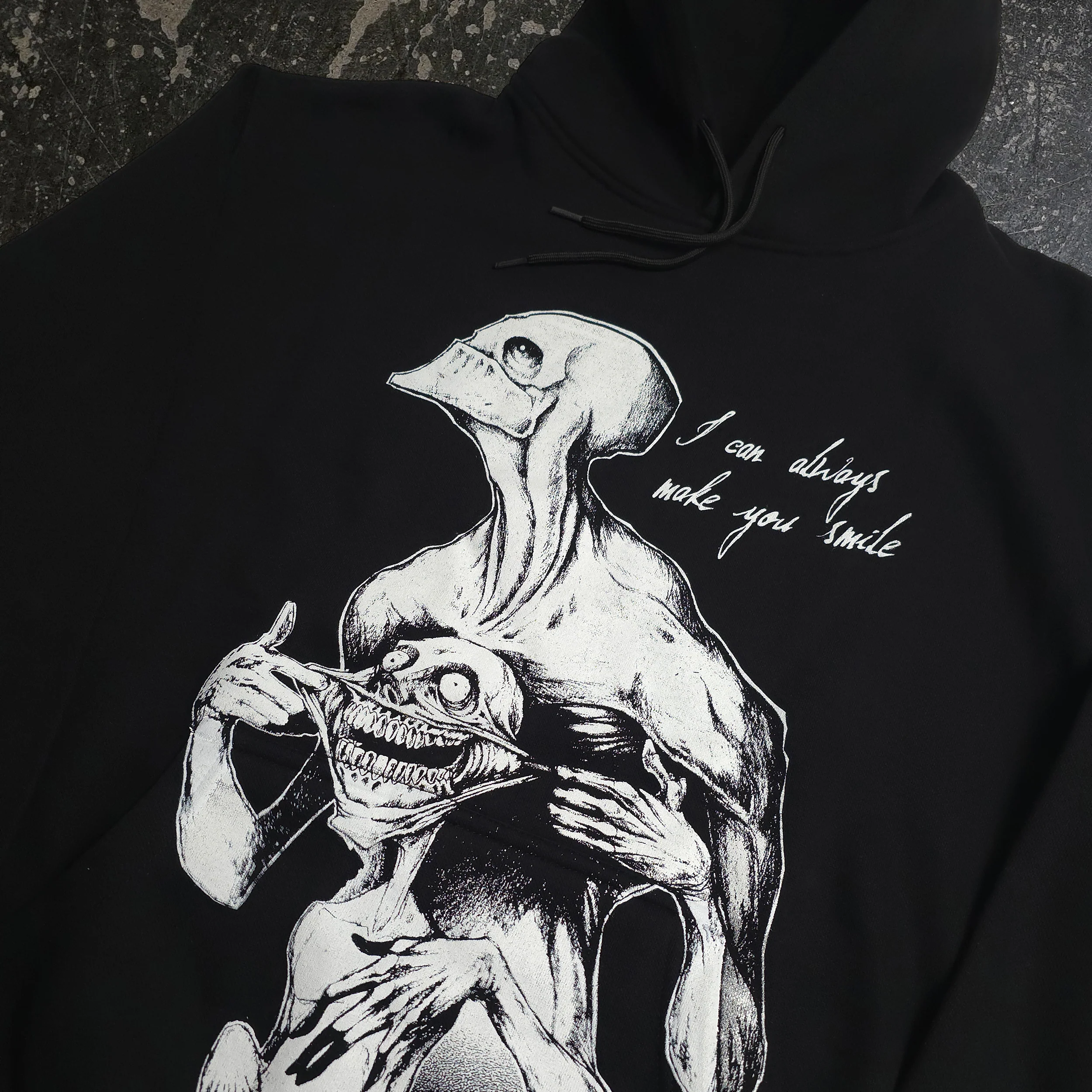 Always Smile Pullover Hoodie Black - Image 4
