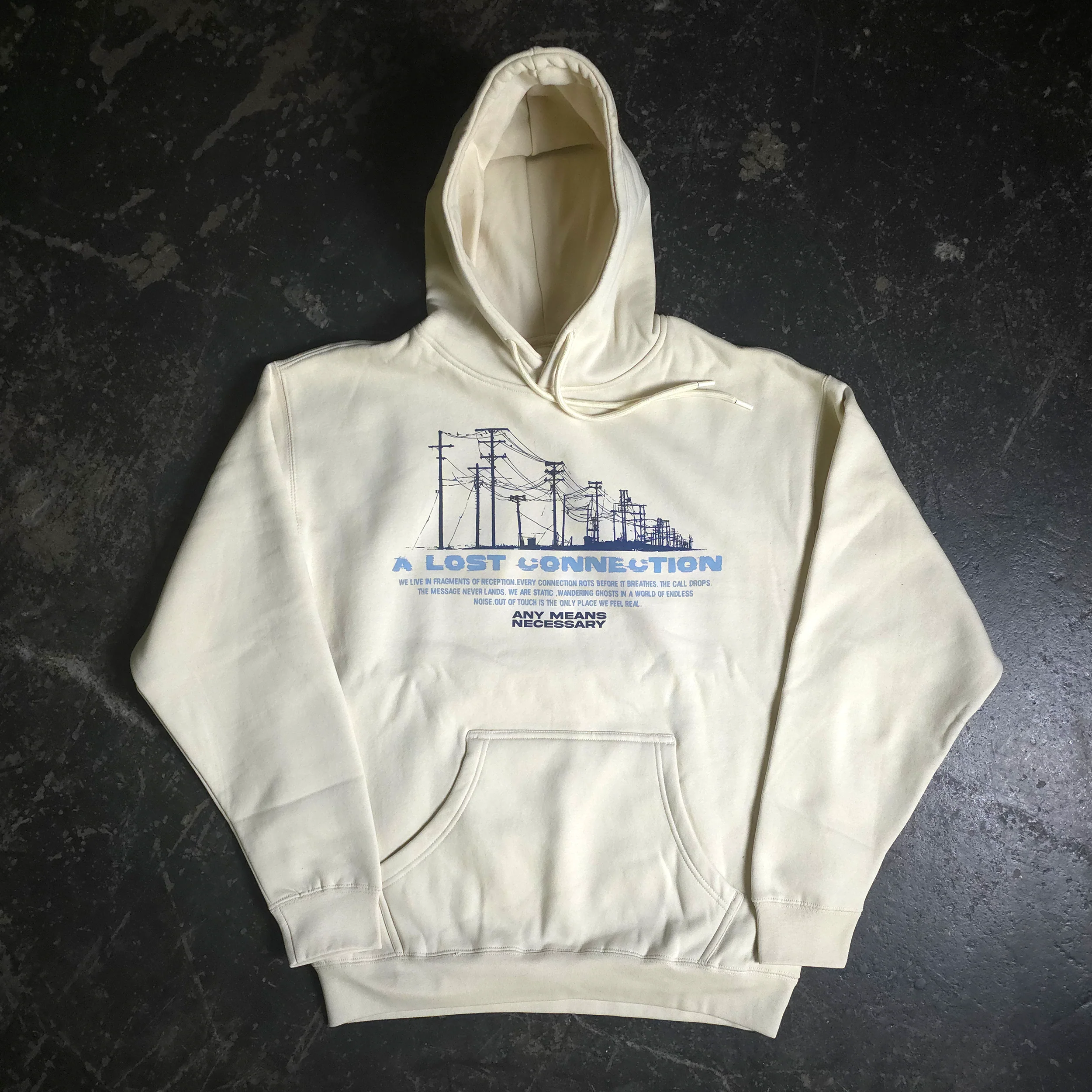 Lost Connection Pullover Hoodie Bone - Image 2